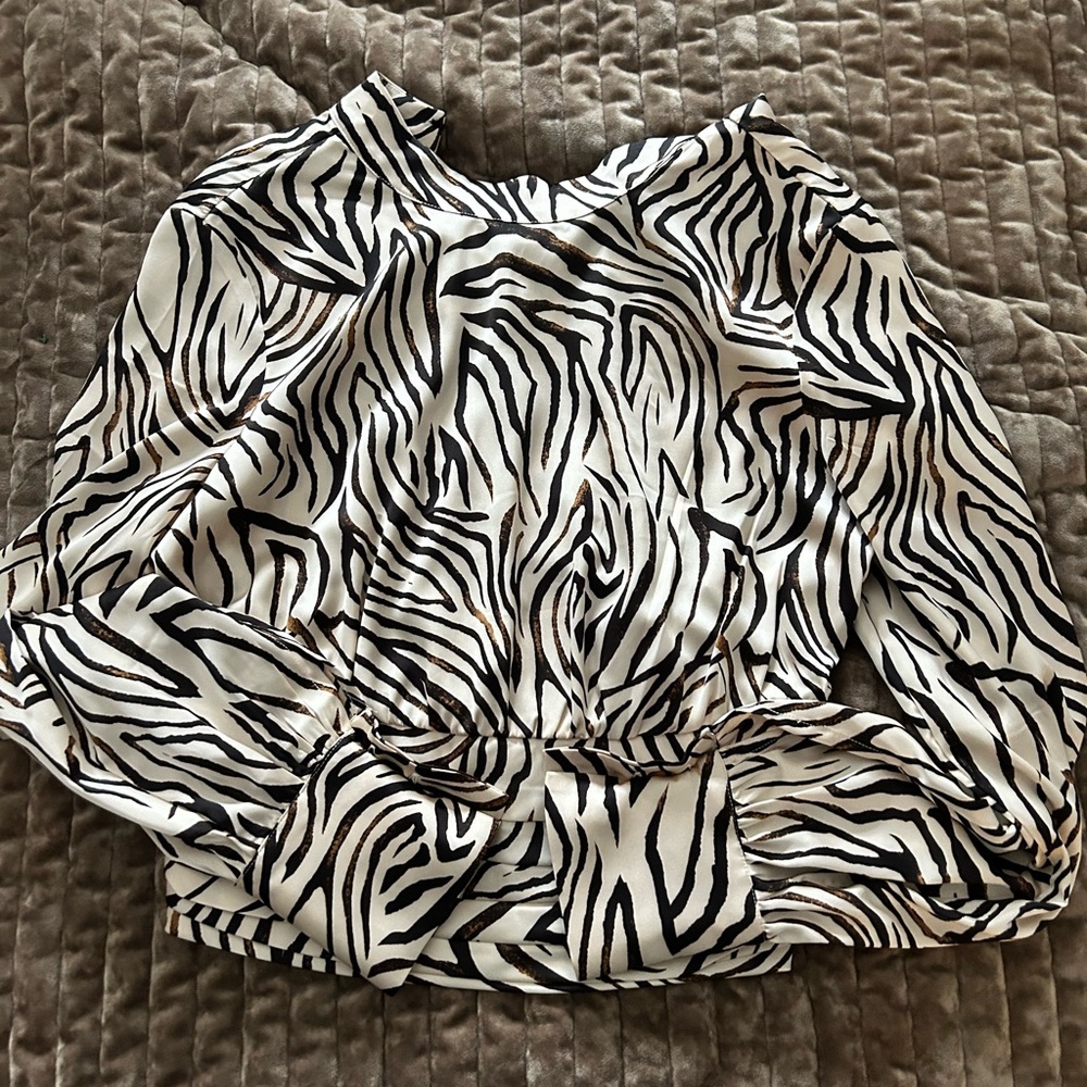 Rachel Zoe Zebra Pattern Top